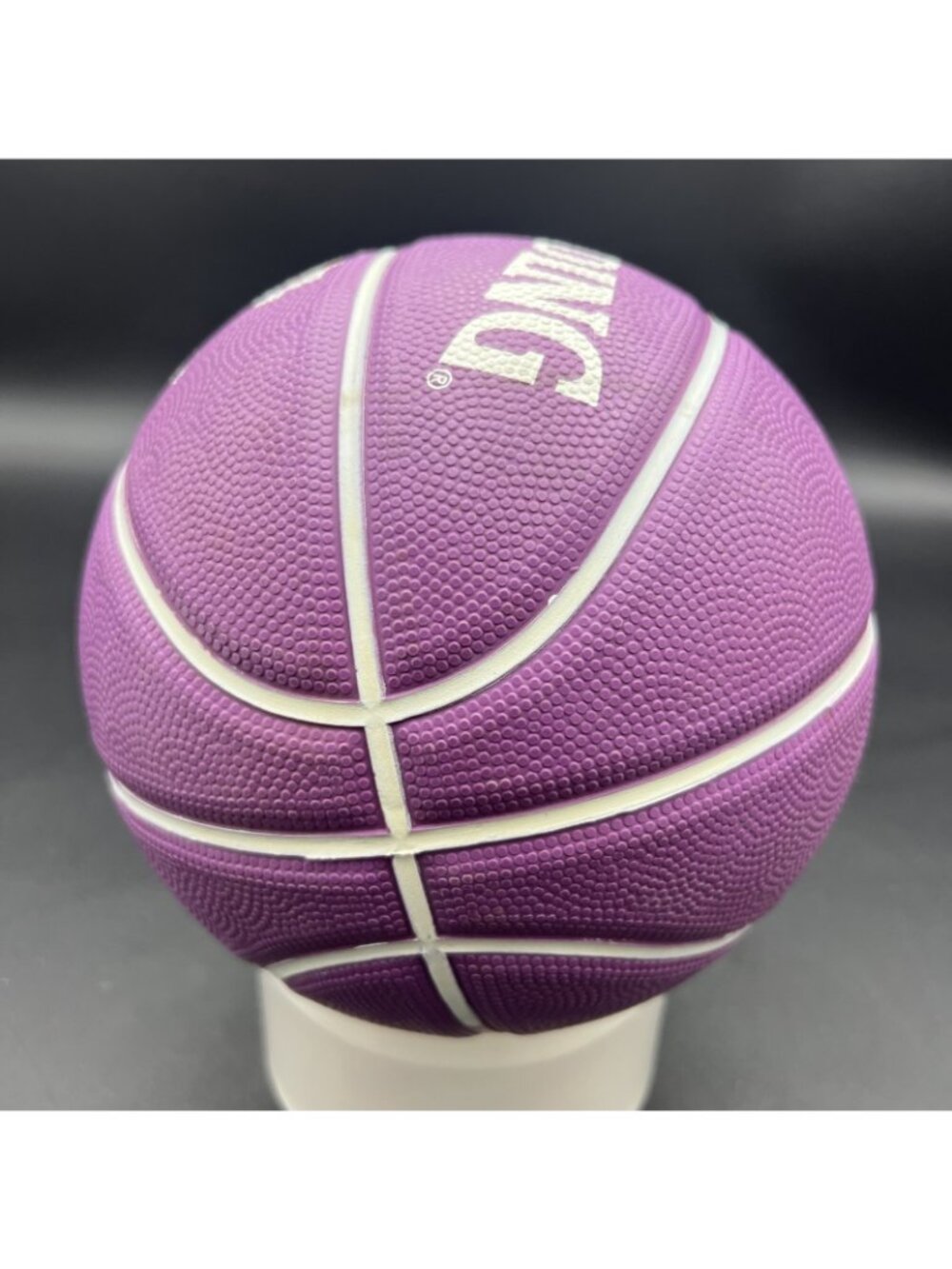 Vtg Spalding/LA LAKERS NBA Souvenir/Kid Toy Mini 7" Basketball; Purple/Yellow - Picture 3 of 11